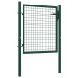 vidaXL Puerta de valla de acero verde 100x75 cm