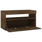 vidaXL Mueble de TV con luces LED roble marrón 75x35x40 cm vidaXL Mueble de TV con luces LED roble marrón 75x35x40 cm