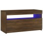 vidaXL Mueble de TV con luces LED roble marrón 75x35x40 cm vidaXL Mueble de TV con luces LED roble marrón 75x35x40 cm