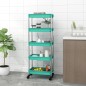 vidaXL Carrito de cocina 5 niveles hierro y ABS turquesa 42x29x128 cm vidaXL Carrito de cocina 5 niveles hierro y ABS turquesa 42x29x128 cm