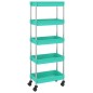vidaXL Carrito de cocina 5 niveles hierro y ABS turquesa 42x29x128 cm vidaXL Carrito de cocina 5 niveles hierro y ABS turquesa 42x29x128 cm