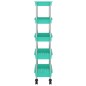 vidaXL Carrito de cocina 5 niveles hierro y ABS turquesa 42x29x128 cm vidaXL Carrito de cocina 5 niveles hierro y ABS turquesa 42x29x128 cm