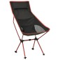 vidaXL Silla de camping plegable PVC y aluminio negro vidaXL Silla de camping plegable PVC y aluminio negro