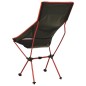 vidaXL Silla de camping plegable PVC y aluminio negro vidaXL Silla de camping plegable PVC y aluminio negro