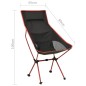 vidaXL Silla de camping plegable PVC y aluminio negro vidaXL Silla de camping plegable PVC y aluminio negro