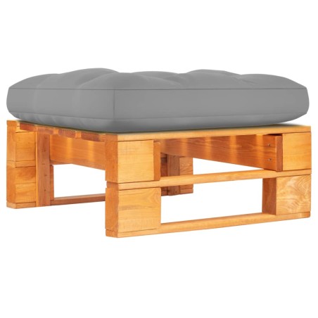 vidaXL Otomana de jardín de palets madera pino impregnada marrón miel