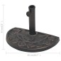 vidaXL Base de sombrilla de resina medio círculo bronce 9 kg vidaXL Base de sombrilla de resina medio círculo bronce 9 kg