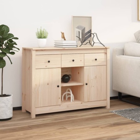 vidaXL Aparador de madera maciza de pino 100x35x74,5 cm