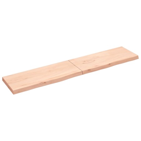 vidaXL Tablero de mesa madera maciza roble sin tratar 200x40x(2-6) cm