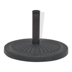 vidaXL Base de sombrilla de resina redonda negro 14 kg