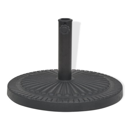 vidaXL Base de sombrilla de resina redonda negro 14 kg