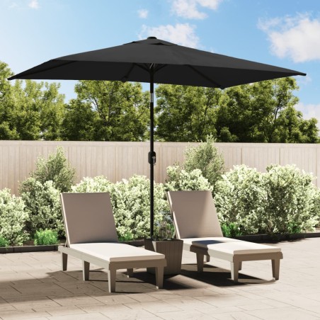 vidaXL Sombrilla de jardín con palo de metal 300x200 cm gris antracita