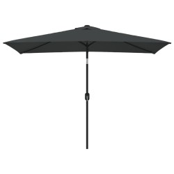 vidaXL Sombrilla de jardín con palo de metal 300x200 cm gris antracita