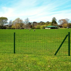 vidaXL Set de euro valla acero verde 10x0,8 m