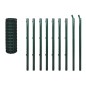 vidaXL Set de euro valla acero verde 10x0,8 m vidaXL Set de euro valla acero verde 10x0,8 m