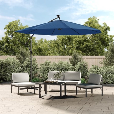 vidaXL Tela de repuesto para sombrilla voladiza azul azure 350 cm