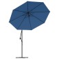 vidaXL Tela de repuesto para sombrilla voladiza azul azure 350 cm vidaXL Tela de repuesto para sombrilla voladiza azul azure 350 cm