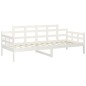 vidaXL Sofá cama madera maciza de pino blanco 90x190 cm vidaXL Sofá cama madera maciza de pino blanco 90x190 cm