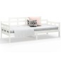 vidaXL Sofá cama madera maciza de pino blanco 90x190 cm vidaXL Sofá cama madera maciza de pino blanco 90x190 cm