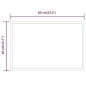 vidaXL Espejo de baño con LED 60x40 cm vidaXL Espejo de baño con LED 60x40 cm