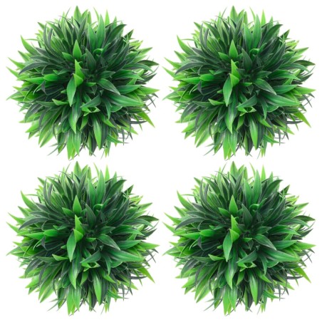 vidaXL Bolas de boj artificial 4 unidades 15 cm