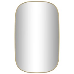 vidaXL Espejo de pared dorado 80x50 cm