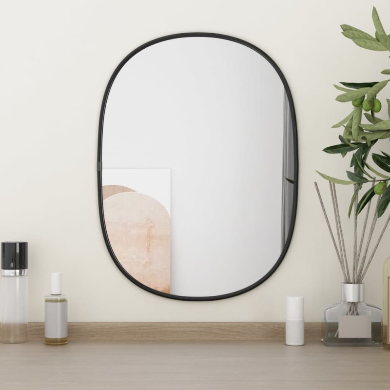 vidaXL Espejo de pared negro 40x30 cm vidaXL Espejo de pared negro 40x30 cm