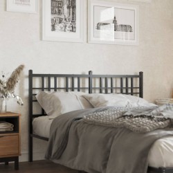 vidaXL Cabecero de metal negro 120 cm
