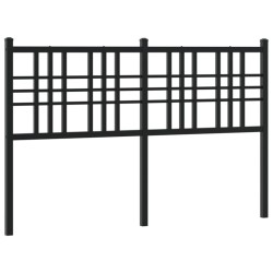 vidaXL Cabecero de metal negro 120 cm