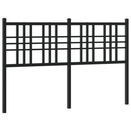 vidaXL Cabecero de metal negro 140 cm