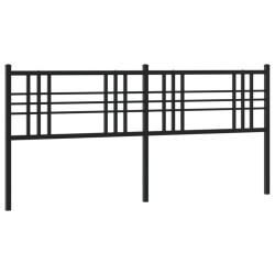 vidaXL Cabecero de metal negro 180 cm