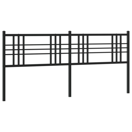 vidaXL Cabecero de metal negro 180 cm
