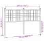 vidaXL Cabecero de metal negro 120 cm vidaXL Cabecero de metal negro 120 cm