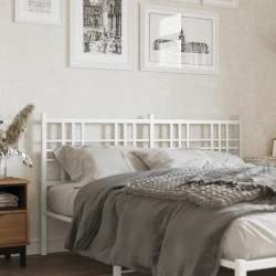 vidaXL Cabecero de metal blanco 150 cm