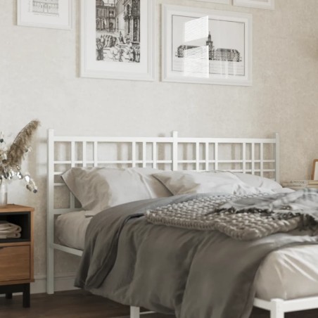 vidaXL Cabecero de metal blanco 150 cm