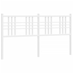 vidaXL Cabecero de metal blanco 150 cm