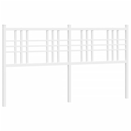 vidaXL Cabecero de metal blanco 150 cm