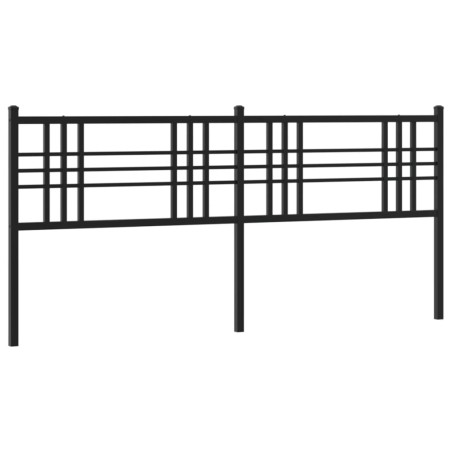 vidaXL Cabecero de metal negro 200 cm