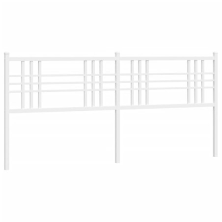 vidaXL Cabecero de metal blanco 200 cm
