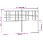 vidaXL Cabecero de metal blanco 150 cm vidaXL Cabecero de metal blanco 150 cm