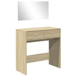 vidaXL Tocador con espejo color roble Sonoma 80x39x80 cm