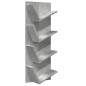 vidaXL Estantería de pared 4 niveles gris hormigón 33x16x90 cm vidaXL Estantería de pared 4 niveles gris hormigón 33x16x90 cm