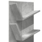 vidaXL Estantería de pared 4 niveles gris hormigón 33x16x90 cm vidaXL Estantería de pared 4 niveles gris hormigón 33x16x90 cm
