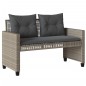 vidaXL Set sofás jardín 4 pzas y cojines ratán PE vidrio gris claro vidaXL Set sofás jardín 4 pzas y cojines ratán PE vidrio gris claro