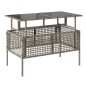 vidaXL Set sofás jardín 4 pzas y cojines ratán PE vidrio gris claro vidaXL Set sofás jardín 4 pzas y cojines ratán PE vidrio gris claro