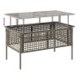 vidaXL Set sofás jardín 4 pzas y cojines ratán PE vidrio gris claro vidaXL Set sofás jardín 4 pzas y cojines ratán PE vidrio gris claro