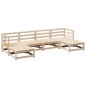 vidaXL Juego de sofás de jardín 6 piezas madera maciza de pino vidaXL Juego de sofás de jardín 6 piezas madera maciza de pino