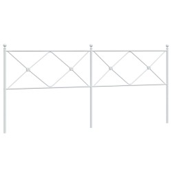 vidaXL Cabecero de metal blanco 200 cm