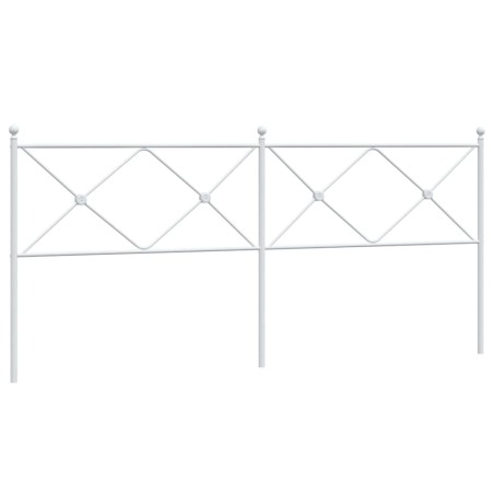 vidaXL Cabecero de metal blanco 200 cm