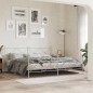 vidaXL Cabecero de metal blanco 200 cm vidaXL Cabecero de metal blanco 200 cm